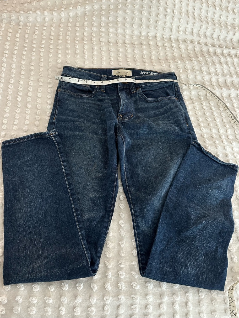 Madewell Men’s Athletic Slim Jeans in Dark Blue Wash